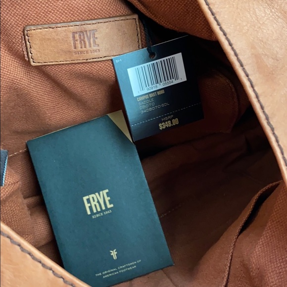 NWT Frye Campus Leather Hobo in Saddle - Picture 7 of 7